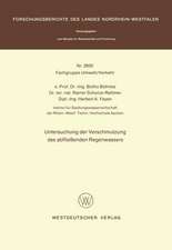 Untersuchung der Verschmutzung des abfließenden Regenwassers