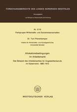 Allokationsbedingungen im Arbeitsmarkt: Das Beispiel des Arbeitsmarktes für Angestelltenberufe im Kaiserreich, 1880 – 1913