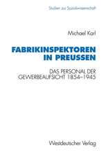 Fabrikinspektoren in Preußen: Das Personal der Gewerbeaufsicht 1845–1945. Professionalisierung, Bürokratisierung und Gruppenprofil