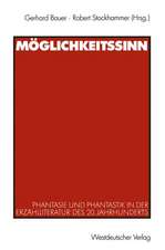 Möglichkeitssinn: Phantasie und Phantastik in der Erzählliteratur des 20. Jahrhunderts