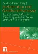 Sozialstruktur und Gesellschaftsanalyse: Sozialwissenschaftliche Forschung zwischen Daten, Methoden und Begriffen