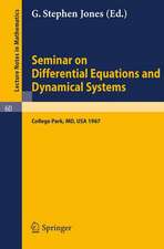 Seminar on Differential Equations and Dynamical Systems: Part 1