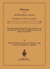 The Southern Boundary Region of the Winter Anomaly in Ionospheric Absorption in Winter 1971/72 Observed on Board the Cargo Vessel “Hanau” of Hapag-Lloyd Moving between 10° and 55° N