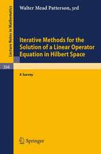 Iterative Methods for the Solution of a Linear Operator Equation in Hilbert Space: A Survey