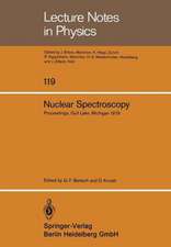 Nuclear Spectroscopy: Lecture Notes of the Workshop Held at Gull Lake, Michigan August 27–September 7, 1979