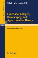 Functional Analysis, Holomorphy, and Approximation Theory: Proceedings of the Seminario de Analise Functional Holomorfia e Teoria da Aproximacao, Universidade Federal do Rio de Janeiro, Brazil, August 7-11, 1978