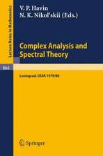 Complex Analysis and Spectral Theory: Seminar, Leningrad 1979/80