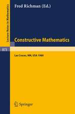 Constructive Mathematics: Proceedings of the New Mexico State University Conference Held at Las Cruces, New Mexico, August 11-15, 1980