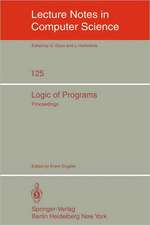 Logic of Programs: Workshop, ETH Zürich, May-July 1979