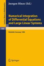 Numerical Integration of Differential Equations and Large Linear Systems: Proceedings of two Workshops Held at the University of Bielefeld, Spring 1980