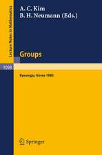 Groups - Korea 1983: Proceedings of a Conference on Combinatorial Group Theory held at Kyoungju, Korea, August 26-31, 1983