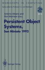 Persistent Object Systems: Proceedings of the Fifth International Workshop on Persistent Object Systems, San Miniato (Pisa), Italy, 1–4 September 1992