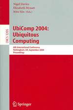 UbiComp 2004: Ubiquitous Computing: 6th International Conference, Nottingham, UK, September 7-10, 2004, Proceedings