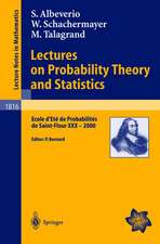 Lectures on Probability Theory and Statistics: Ecole d'Eté de Probabilités de Saint-Flour XXX - 2000