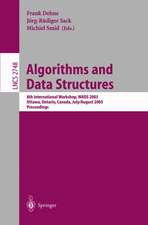 Algorithms and Data Structures: 8th International Workshop, WADS 2003, Ottawa, Ontario, Canada, July 30 - August 1, 2003, Proceedings