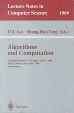 Algorithms and Computation: 11th International Conference, ISAAC 2000, Taipei, Taiwan, December 18-20, 2000. Proceedings