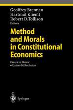 Method and Morals in Constitutional Economics: Essays in Honor of James M. Buchanan