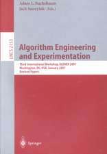 Algorithm Engineering and Experimentation: Third International Workshop, ALENEX 2001, Washington, DC, USA, January 5-6, 2001. Revised Papers