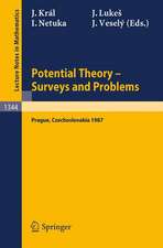 Potential Theory, Surveys and Problems: Proceedings of a Conference held in Prague, July 19-24, 1987