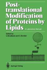 Post-translational Modification of Proteins by Lipids