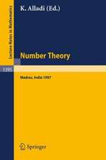 Number Theory, Madras 1987: Proceedings of the International Ramanujan Centenary Conference, held at Anna University, Madras, India, December 21, 1987