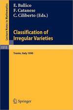 Classification of Irregular Varieties: Minimal Models and Abelian Varieties. Proceedings of a Conference held in Trento, Italy, 17-21 December, 1990