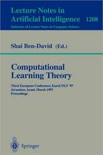 Computational Learning Theory: Third European Conference, EuroCOLT '97, Jerusalem, Israel, March 17 - 19, 1997, Proceedings