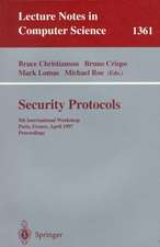 Security Protocols: 5th International Workshop, Paris, France, April 7-9, 1997, Proceedings