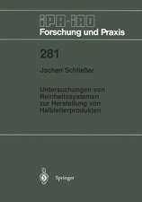 Untersuchungen von Reinheitssytemen zur Herstellung von Halbleiterprodukten