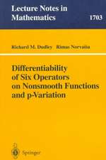 Differentiability of Six Operators on Nonsmooth Functions and p-Variation