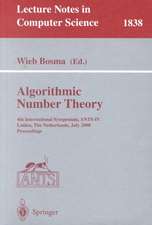 Algorithmic Number Theory: 4th International Symposium, ANTS-IV Leiden, The Netherlands, July 2-7, 2000 Proceedings