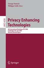 Privacy Enhancing Technologies