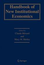 Handbook of New Institutional Economics