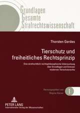 Tierschutz Und Freiheitliches Rechtsprinzip: Eine Strafrechtlich-Rechtsphilosophische Untersuchung Ueber Grundlagen Und Grenzen Modernen Tierschutzrec