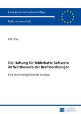 Die Haftung Fur Fehlerhafte Software Im Wettbewerb Der Rechtsordnungen