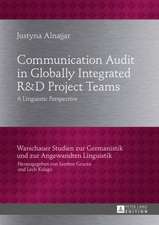 Communication Audit in Globally Integrated R&d Project Teams