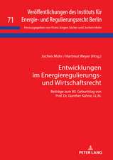 ENTWICKLUNGEN IM ENERGIEREGULIERUNGS-