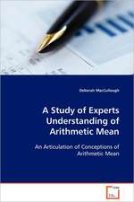 A Study of Experts Understanding of Arithmetic Mean