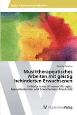 Musiktherapeutisches Arbeiten mit geistig behinderten Erwachsenen