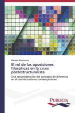 El Rol de Las Oposiciones Filosoficas En La Crisis Postestructuralista: Estudio Prospectivo En Espana