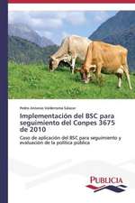 Implementacion del BSC Para Seguimiento del Conpes 3675 de 2010: Entre La Historia y La Ficcion