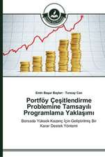 Portföy Çe¿itlendirme Problemine Tamsay¿l¿ Programlama Yakla¿¿m¿