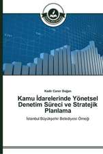 Kamu ¿darelerinde Yönetsel Denetim Süreci ve Stratejik Planlama