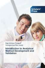 Introduction to Analytical Method Development and Validation