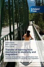 Transfer of Learning from Mechanics to Electricity and Magnetism: A Proposed National Framework