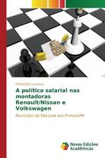 A Politica Salarial NAS Montadoras Renault/Nissan E Volkswagen: Uma Tematica Para O Ensino de Quimica Organica