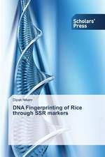 DNA Fingerprinting of Rice Through Ssr Markers