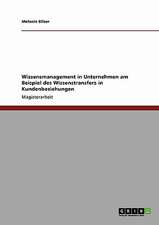 Wissensmanagement in Unternehmen am Beispiel des Wissenstransfers in Kundenbeziehungen