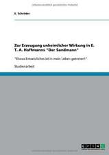 Zur Erzeugung unheimlicher Wirkung in E. T. A. Hoffmanns 