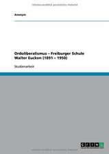 Ordoliberalismus - Freiburger Schule Walter Eucken (1891 - 1950)